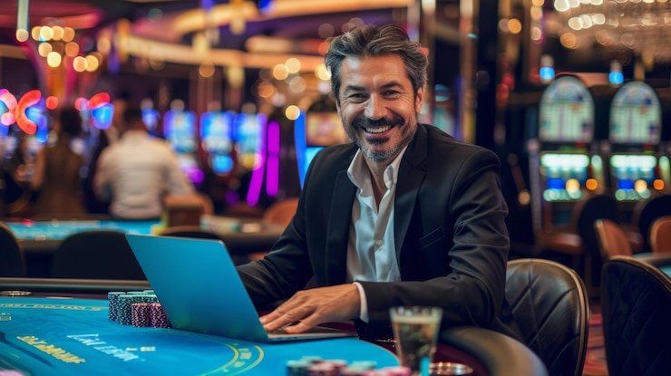Antarmuka aplikasi jepangbet dengan meja baccarat dealer langsung dan menu taruhan